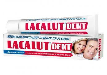 Лакалют Дент Крем для фиксации зубных протезов / Lacalut Dent