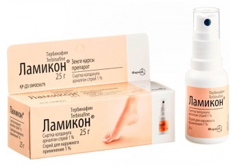 Ламикон спрей 1% флакон 25 мл (для местного и наружного применения)