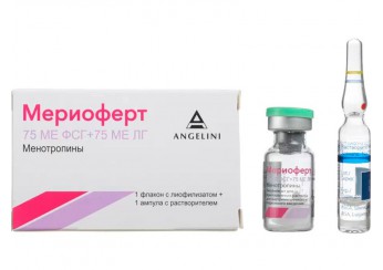 Мериоферт лиофилизат (75 МЕ ФСГ+75 МЕ ЛГ) флакон (для приготовления раствора для инъекций)