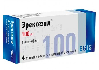 Эрексезил таблетки 100 мг 4 штуки (покрытые оболочкой)