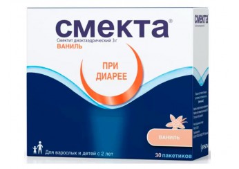 Смекта порошок 3 г (ванильный) 30 пакетов по 3.76 г (для приготовления суспензии внутрь)