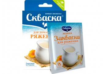 Каприна Скваска закваска для ряженки порошок 5 саше по 3 г