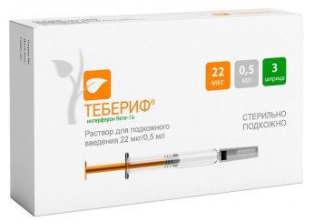Тебериф раствор 22 мкг 3 шприца по 0.5 мл (для инъекций)