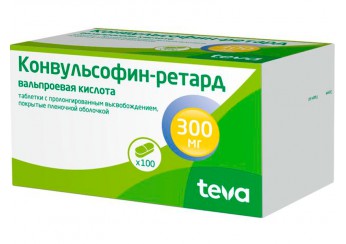 Конвульсофин-ретард таблетки 300 мг 100 штук (пролонгированного действия)
