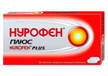Нурофен плюс таблетки (200мг+10мг) 12 штук (покрытые оболочкой)