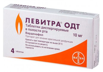 Левитра ОДТ таблетки 10 мг 4 штуки (диспергируемые)