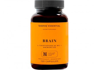 фото упаковки бионик эссенциал брэйн комплекс л-триптофан / bioniq essential brain капсулы 120 штук