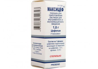Максицеф порошок 1 г флакон (для приготовления раствора для инъекций)